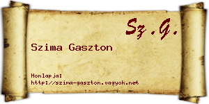Szima Gaszton névjegykártya